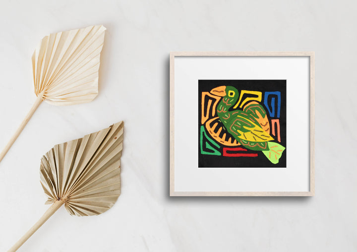 Multicolor Green And Orange Bird Molita