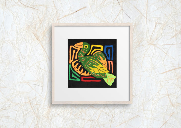 Multicolor Green And Orange Bird Molita
