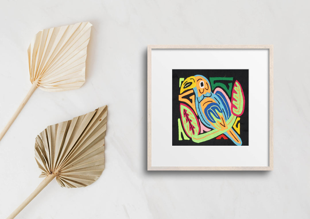 Multicolor Blue And Orange Bird Molita