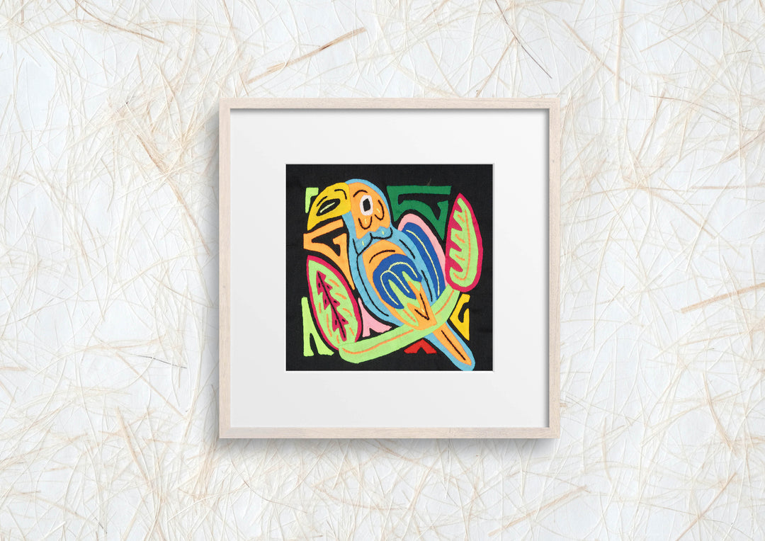 Multicolor Blue And Orange Bird Molita