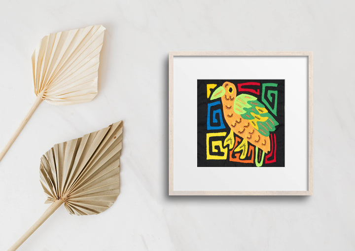 Multicolor Green And Orange Bird Molita