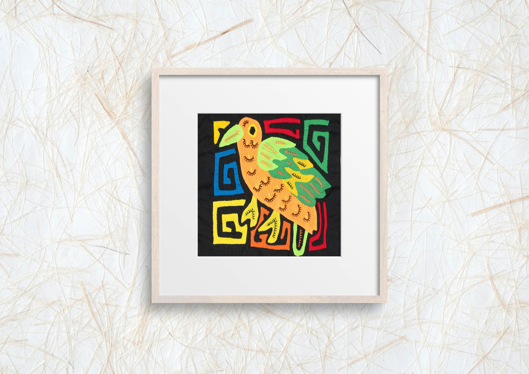 Multicolor Green And Orange Bird Molita