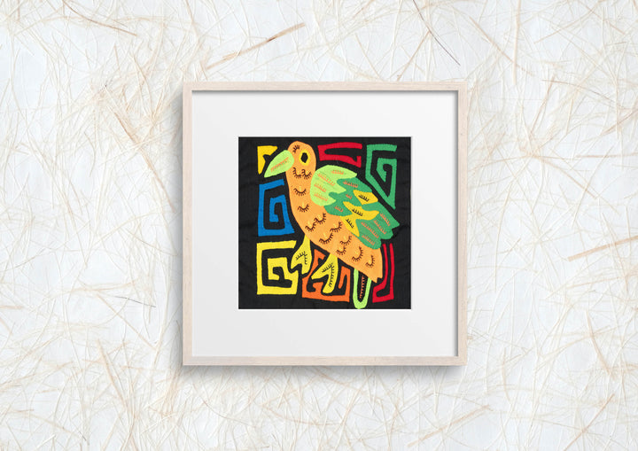 Multicolor Green And Orange Bird Molita