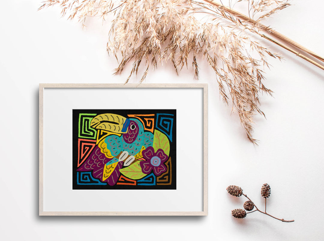 Multi-Color Toucan Bird Blue And Purple Molita