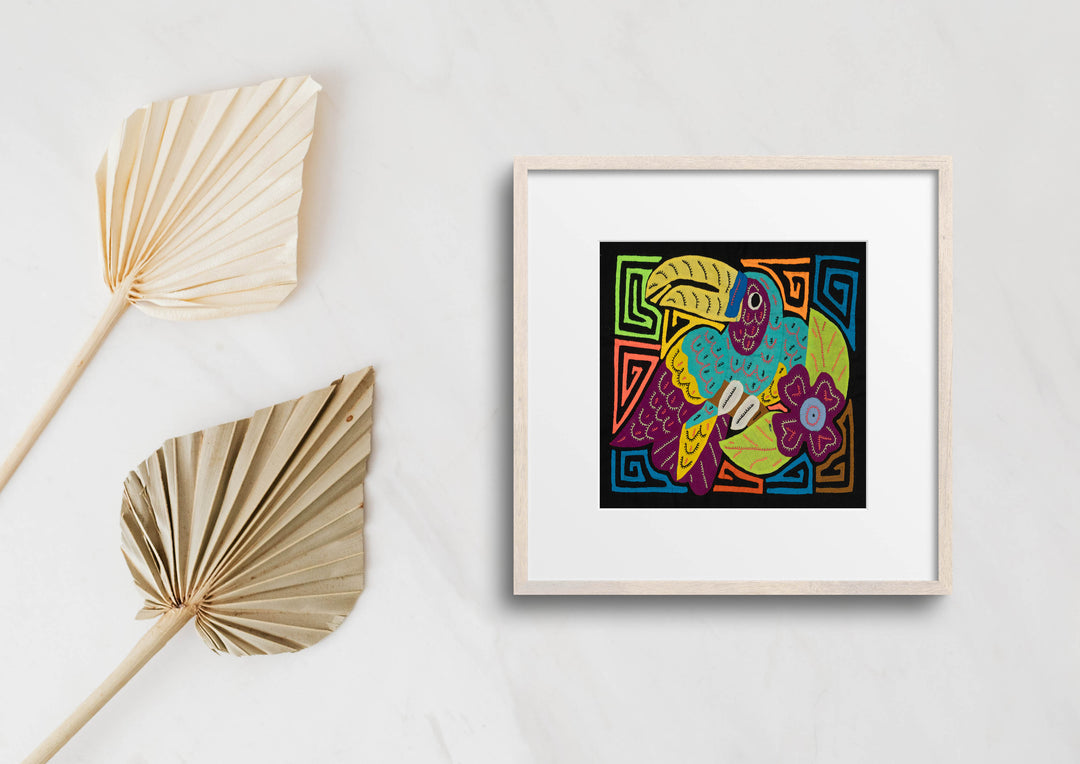 Multi-Color Toucan Bird Blue And Purple Molita