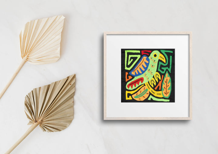 Multicolor Green And Orange Bird Molita