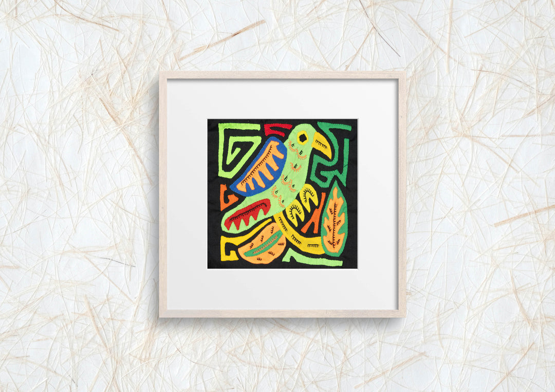 Multicolor Green And Orange Bird Molita