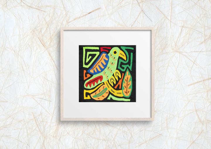 Multicolor Green And Orange Bird Molita