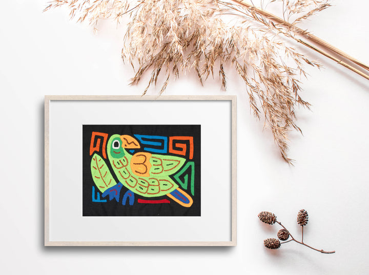 Multicolor Green And Orange Bird Molita