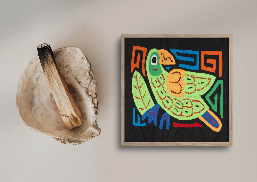 Multicolor Green And Orange Bird Molita