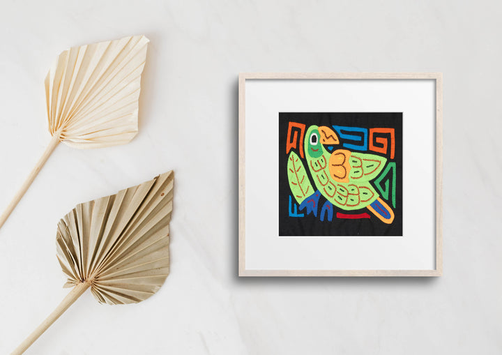 Multicolor Green And Orange Bird Molita