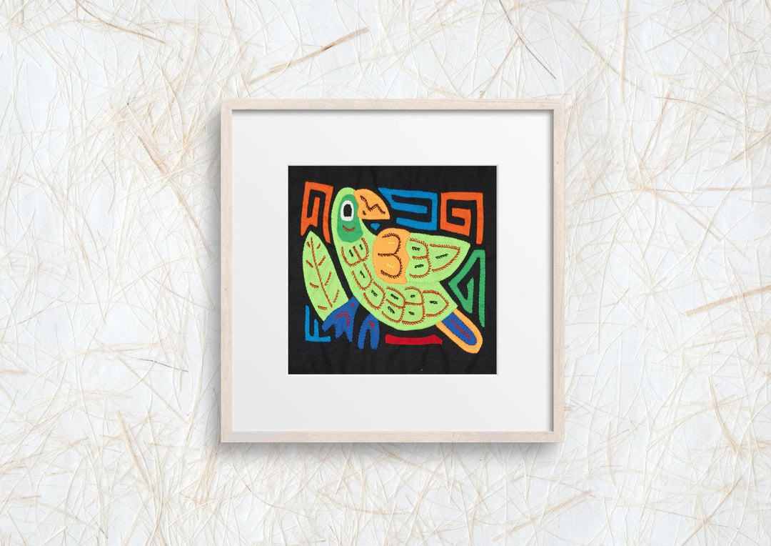 Multicolor Green And Orange Bird Molita