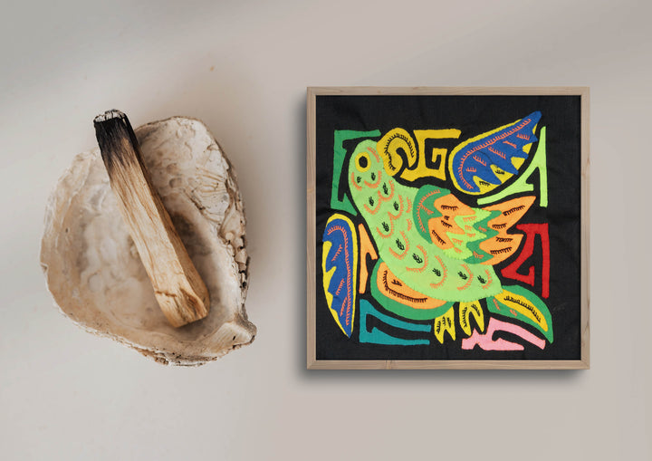 Multicolor Green Blue And Orange Bird Molita