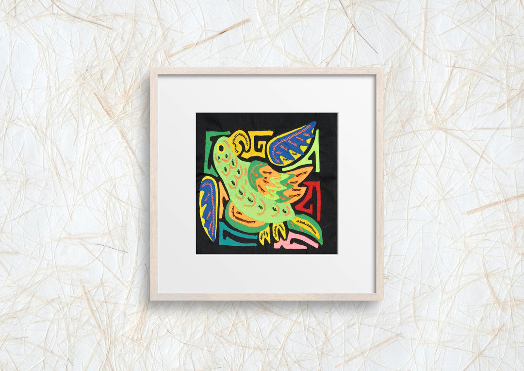 Multicolor Green Blue And Orange Bird Molita