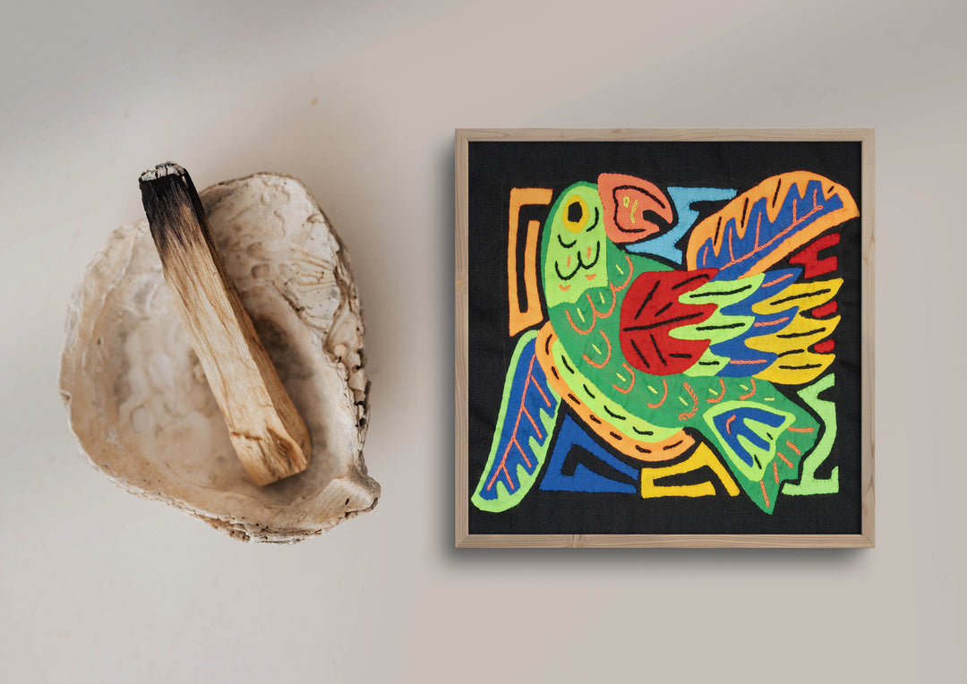 Multicolor Green Blue And Orange Bird Molita