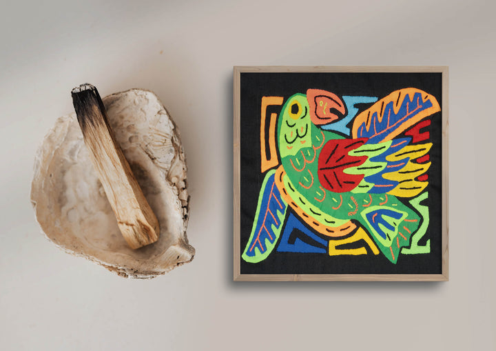 Multicolor Green Blue And Orange Bird Molita