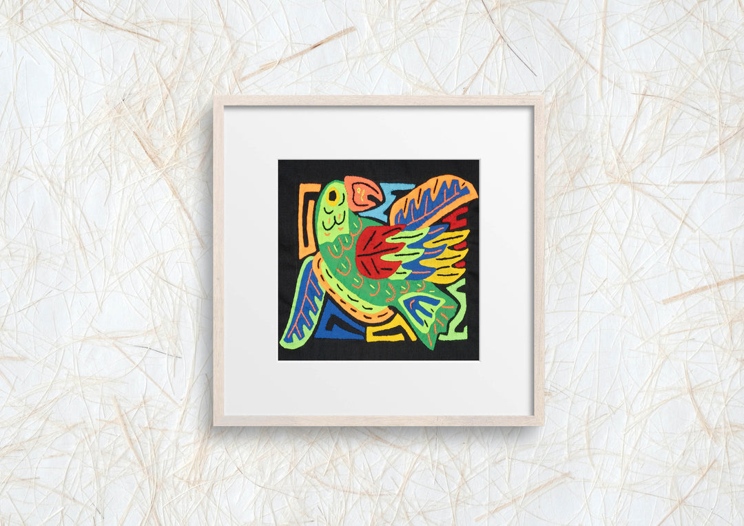 Multicolor Green Blue And Orange Bird Molita