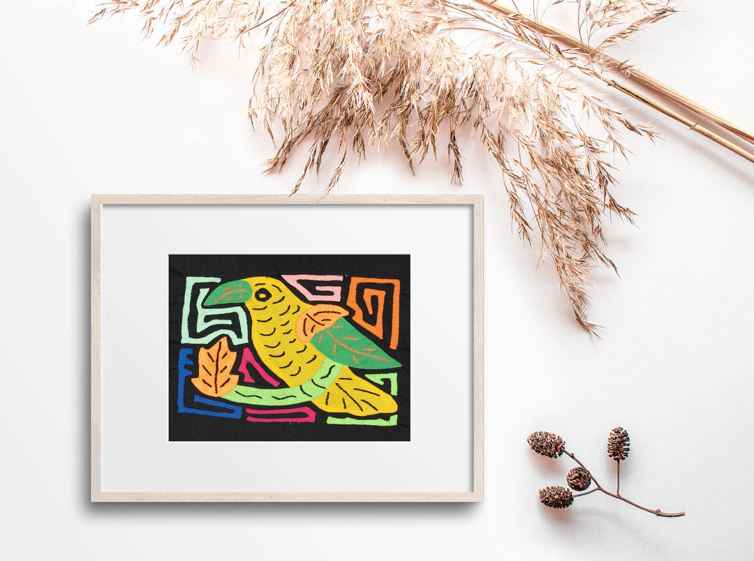 Multicolor Green Yellow And Orange Bird Molita