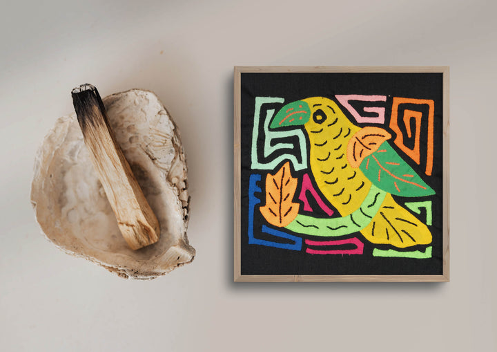 Multicolor Green Yellow And Orange Bird Molita