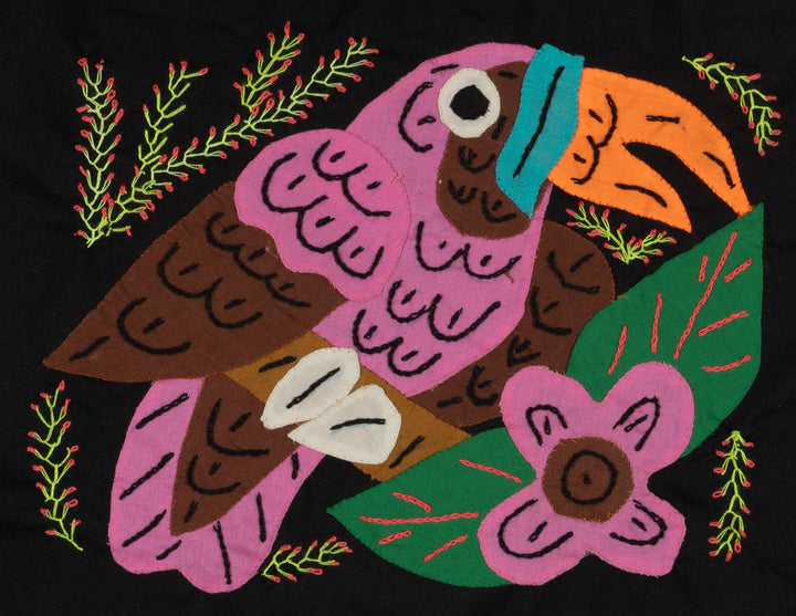 Multi-Color Toucan Bird Pink And Brown Molita