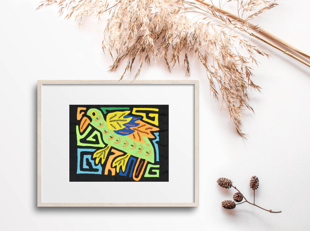 Multicolor Green Blue And Orange Bird Molita