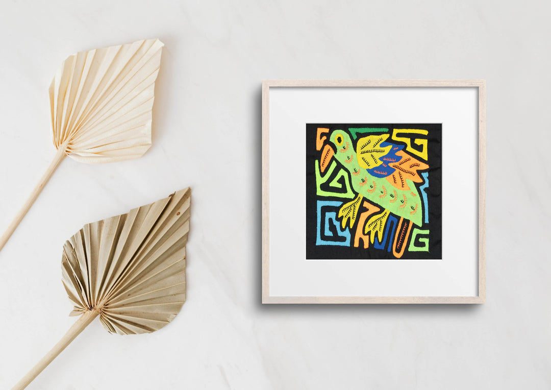 Multicolor Green Blue And Orange Bird Molita