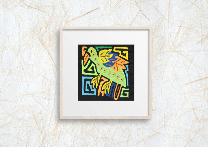 Multicolor Green Blue And Orange Bird Molita
