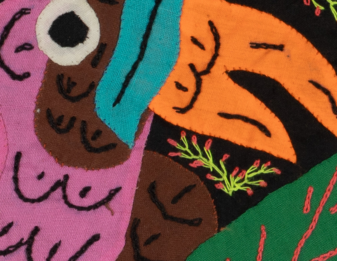 Multi-Color Toucan Bird Pink And Brown Molita