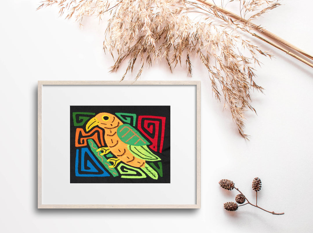 Multicolor Green And Orange Bird Molita