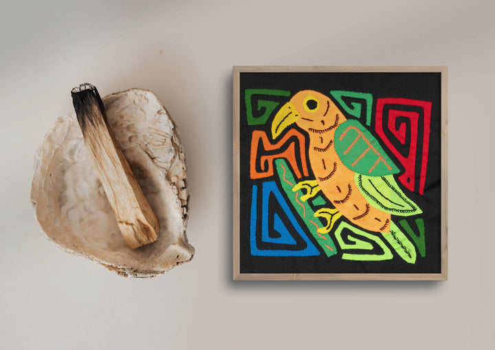 Multicolor Green And Orange Bird Molita