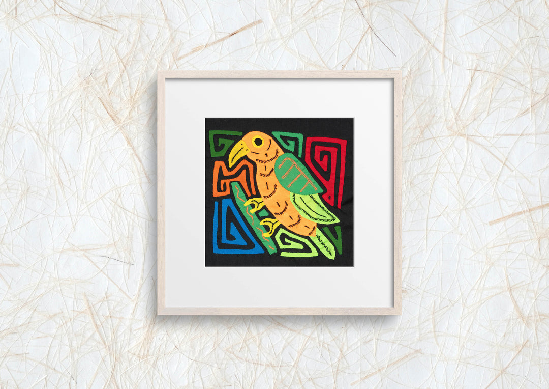 Multicolor Green And Orange Bird Molita