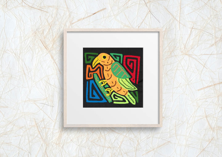 Multicolor Green And Orange Bird Molita