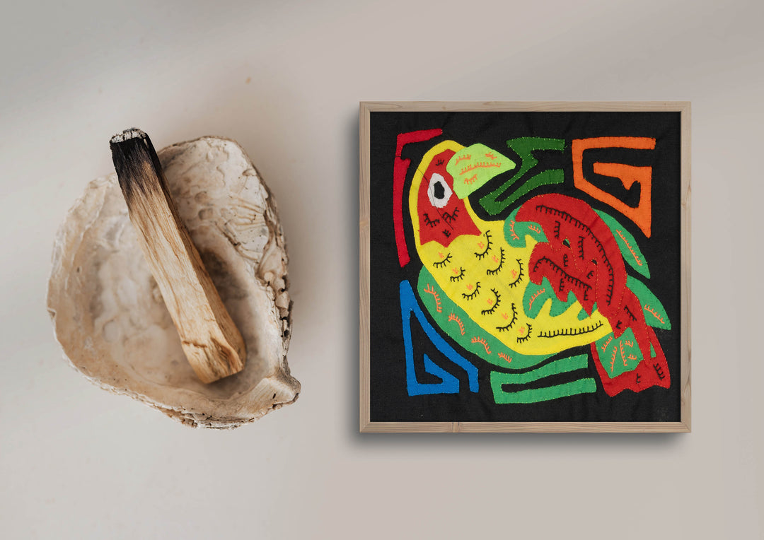 Multicolor Red And Chartruce Bird Molita