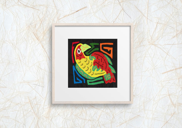 Multicolor Red And Chartruce Bird Molita