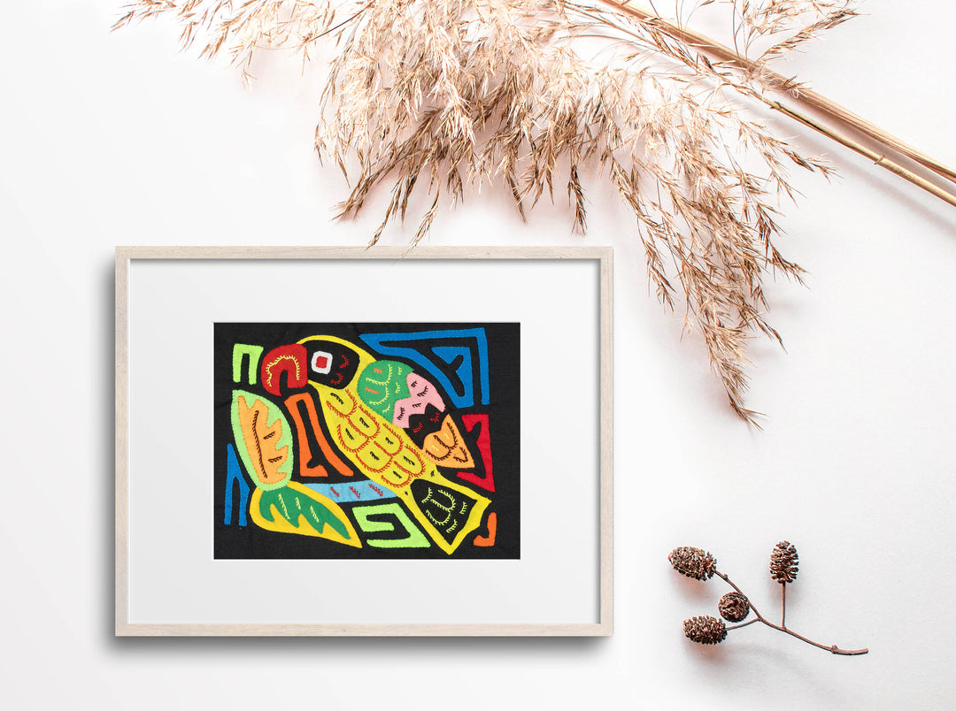 Multicolor Black And Chartruce Bird Molita