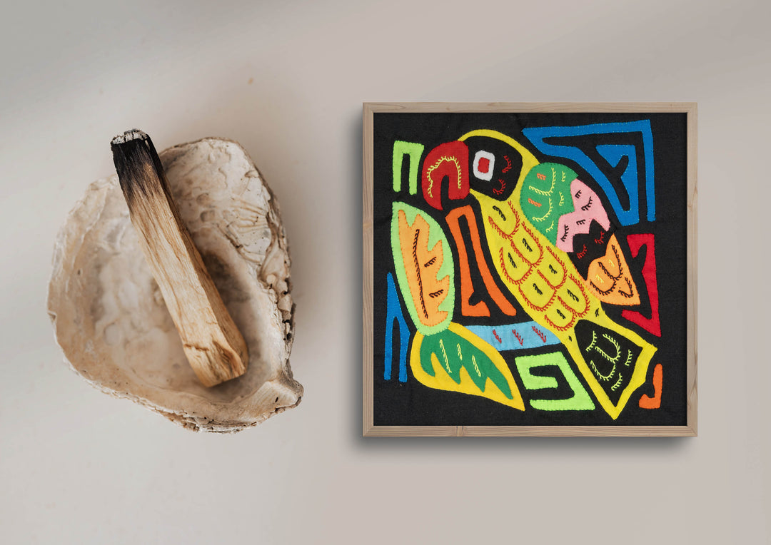 Multicolor Black And Chartruce Bird Molita