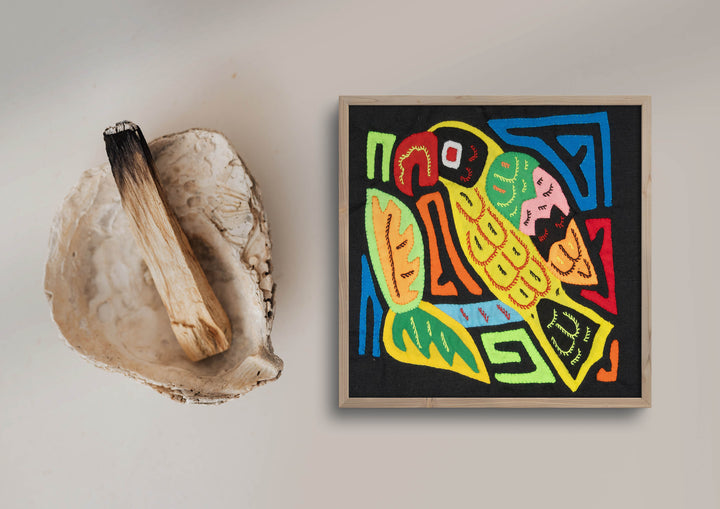 Multicolor Black And Chartruce Bird Molita