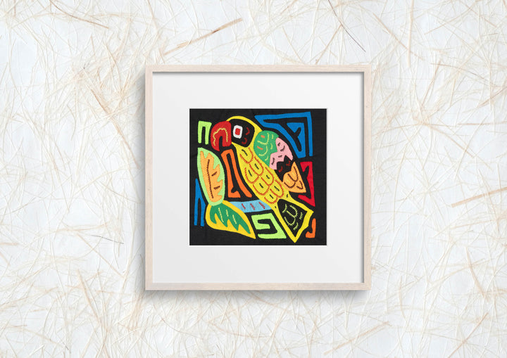 Multicolor Black And Chartruce Bird Molita