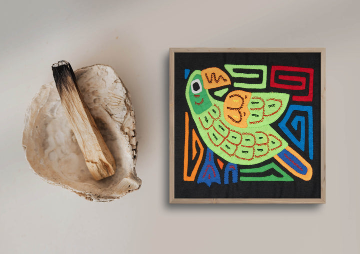 Multicolor Green And Orange Bird Molita