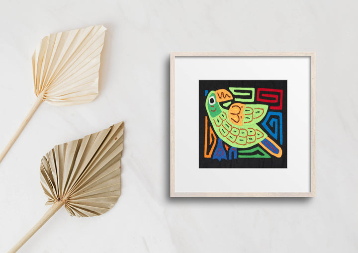 Multicolor Green And Orange Bird Molita