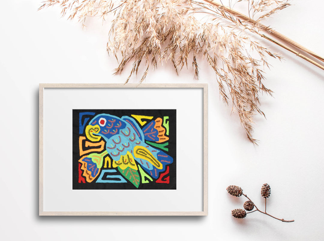 Multicolor Blue And Orange Bird Molita
