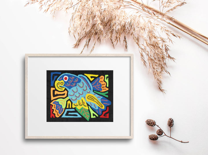 Multicolor Blue And Orange Bird Molita