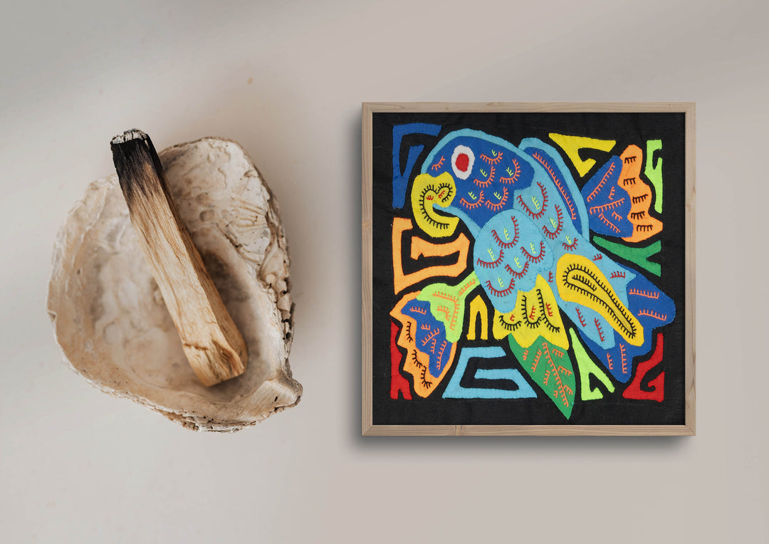 Multicolor Blue And Orange Bird Molita