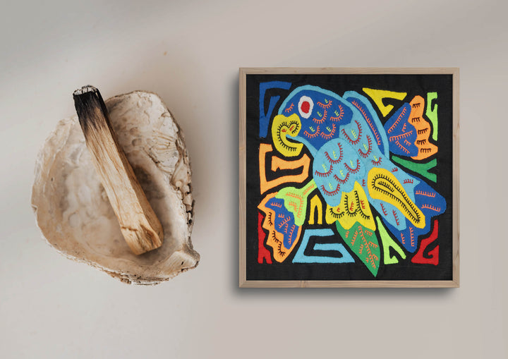 Multicolor Blue And Orange Bird Molita