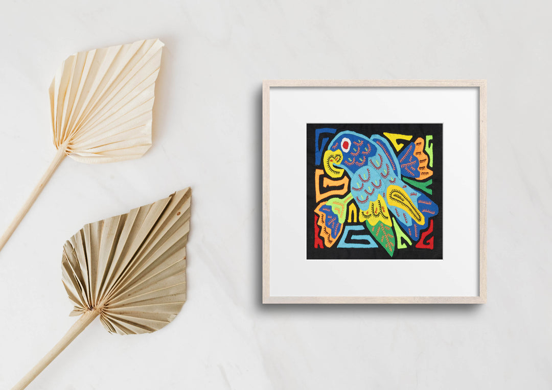 Multicolor Blue And Orange Bird Molita