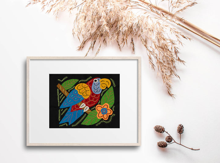 Multi-Color Parrot Bird Red And Blue Molita