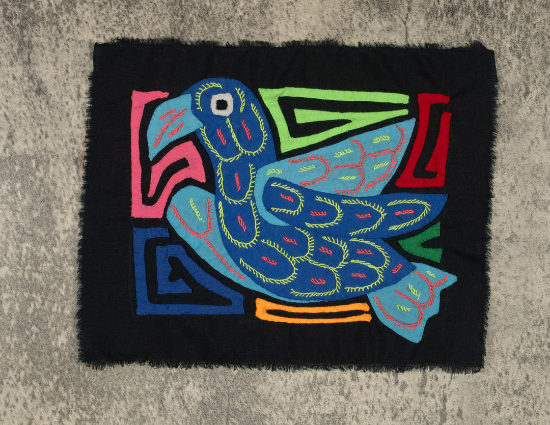 Multi-Color Parrot Bird Blue And Navy Molita