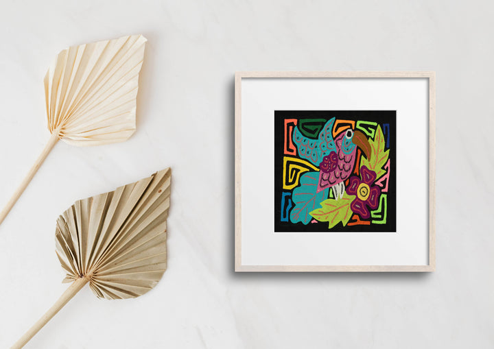 Multi-Color Bird Blue And Purple Molita