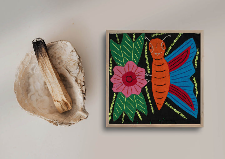 Multi-Color Butterfly Orange And Blue Molita