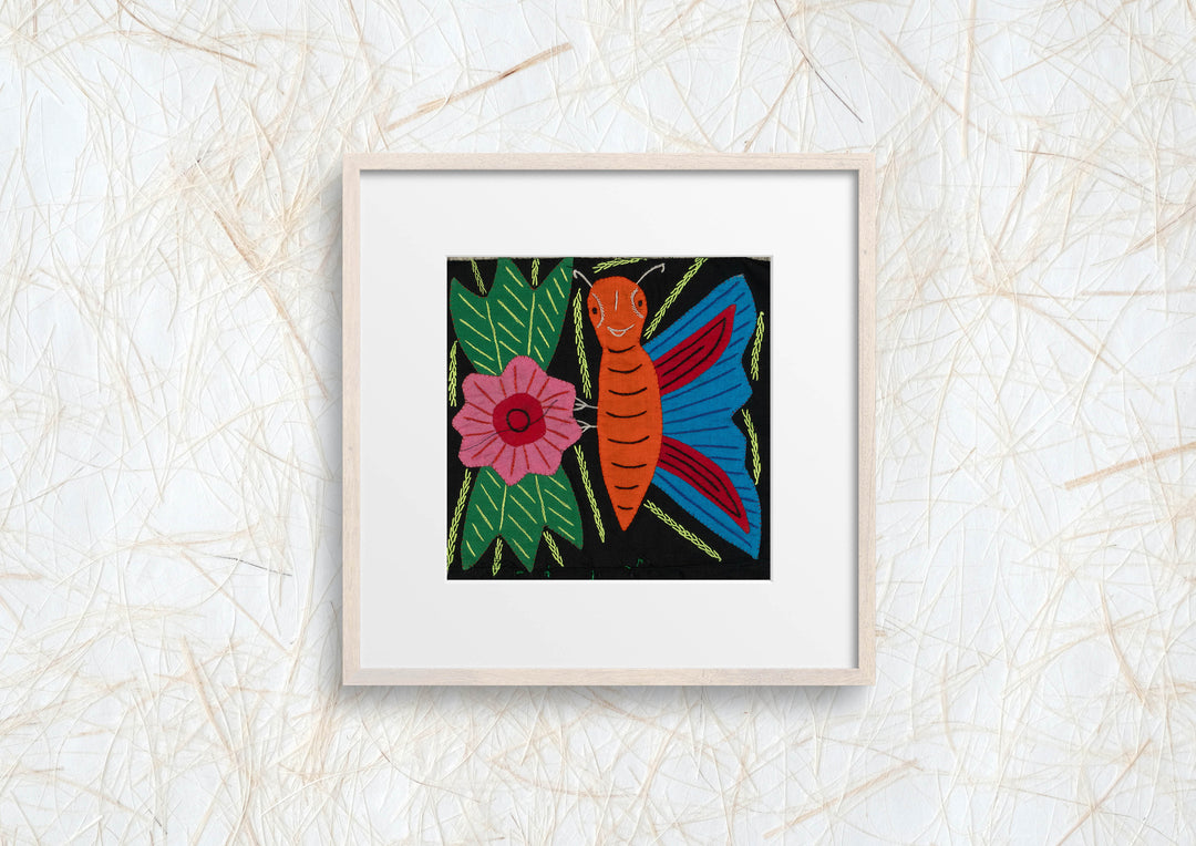 Multi-Color Butterfly Orange And Blue Molita
